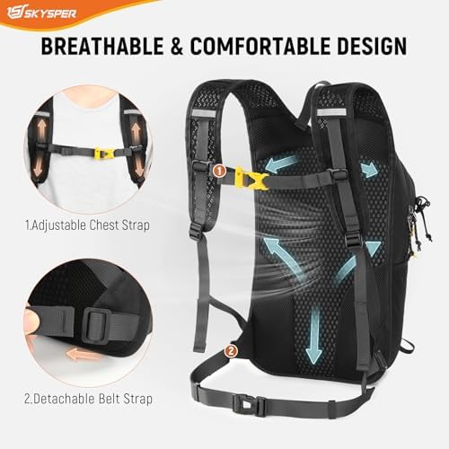 SKYSPER 15L Hiking Backpack – Lightweight Unisex Travel Daypack