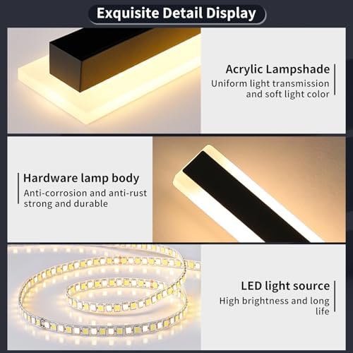 Mikeru 150cm Outdoor Wall Light – 48W IP65 Waterproof LED Sconce 2-Pack