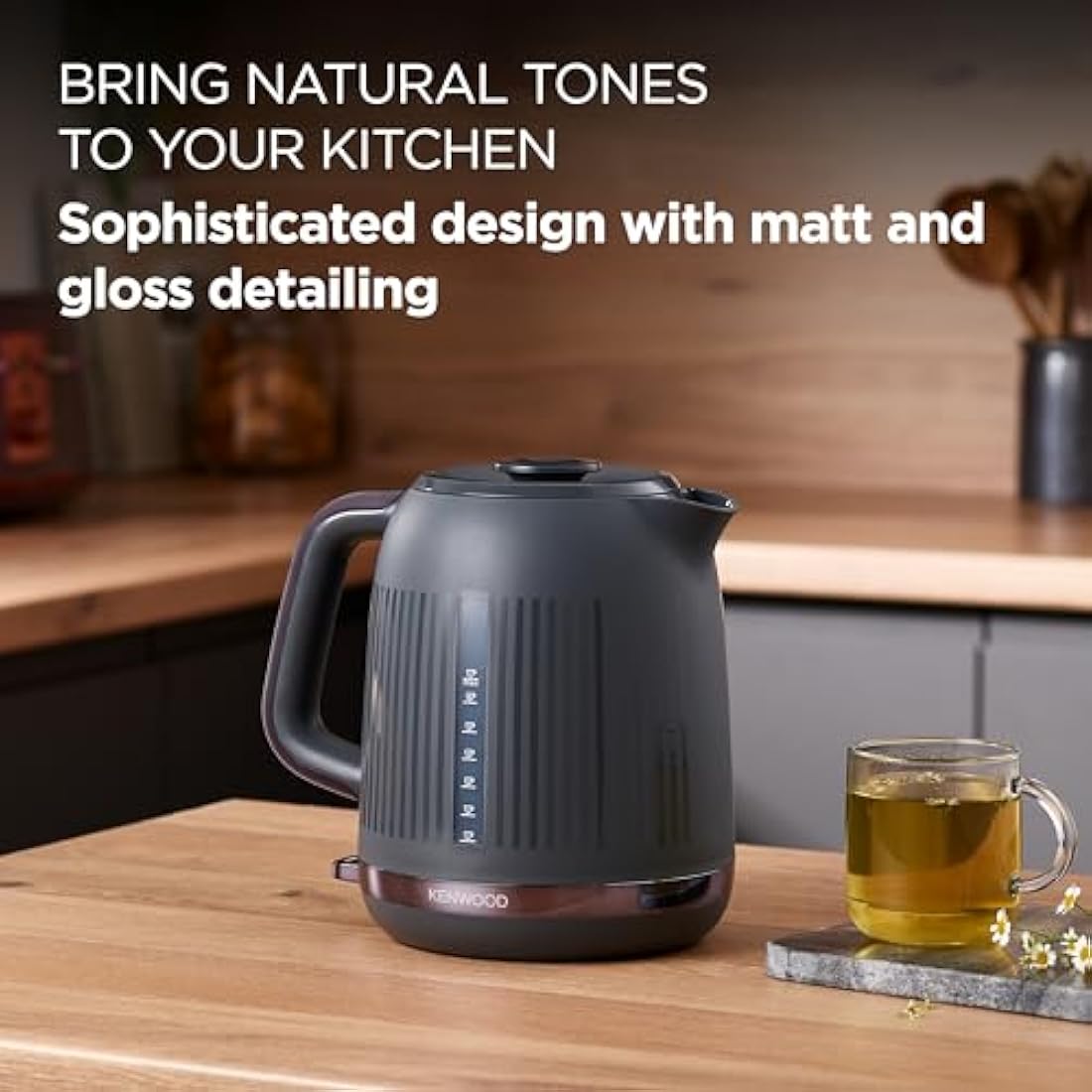 Kenwood Dusk Electric Kettle | 1.7L Fast Boil 3000W | Slate Grey