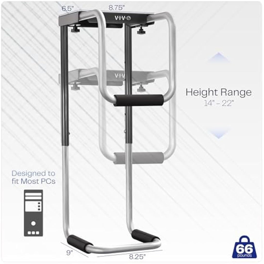 VIVO Heavy Duty Under-Desk PC Mount | Adjustable Steel CPU Holder