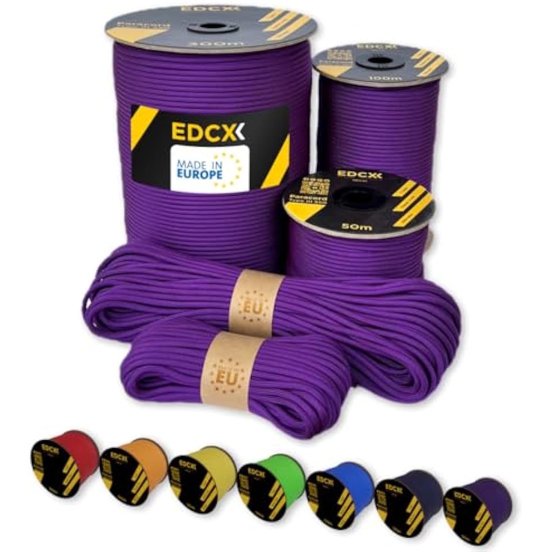 EDCX 550 Paracord Type III – 4mm Nylon Rope for Camping and DIY Crafting