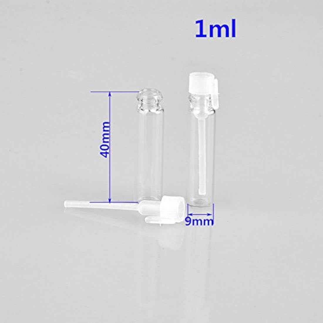 Jolof Store 100Pcs Glass Essential Oil Sample Vials - 1ml Travel Bottles