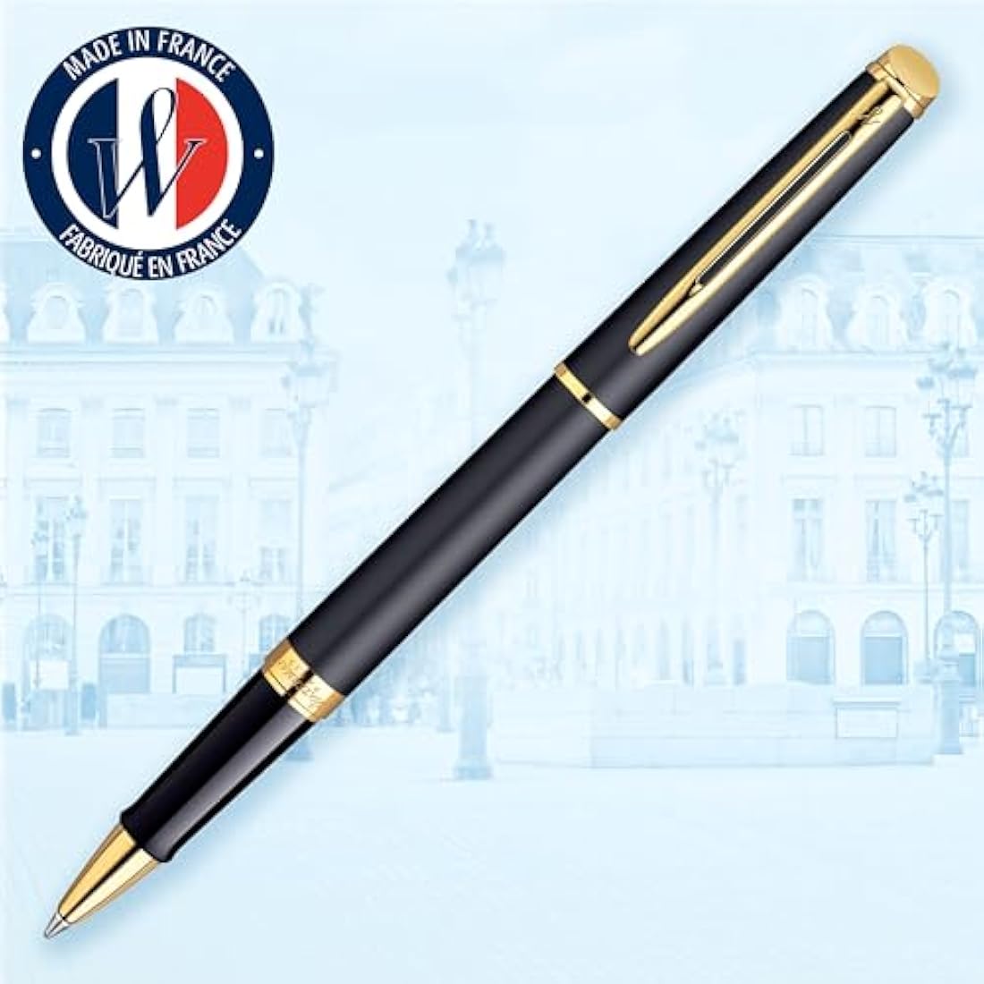 Waterman Hemisphere Rollerball Pen | Matte Black & 23k Gold Trim