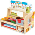 Melissa & Doug Wooden Sandwich Counter - 52pc Pretend Play Food Kitchen Set