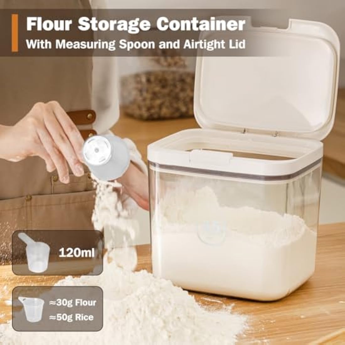 ZgoEC Airtight Rice and Flour Storage Container Set - 2.8L & 4.5L BPA-Free