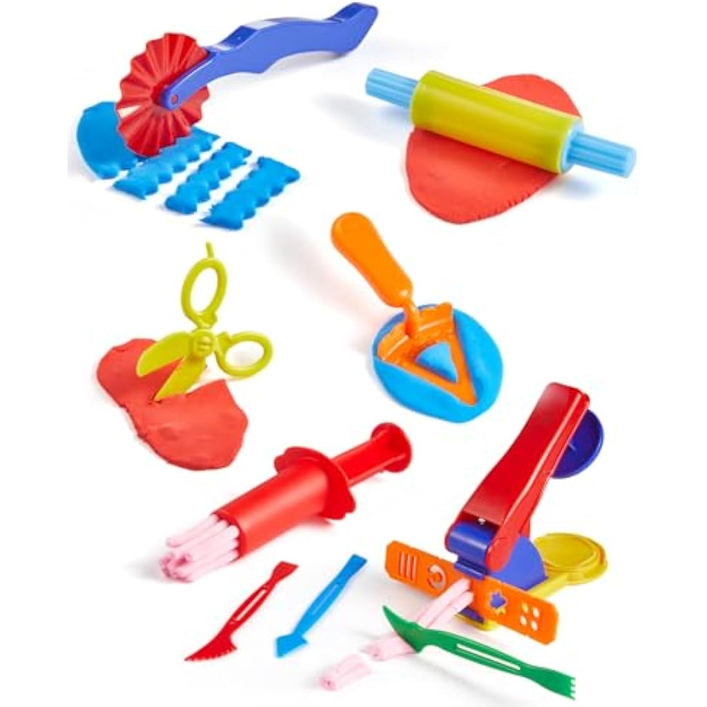 Lictin 43Pcs Clay Dough Tools Kit – Multicolored Plastic Modeling Set