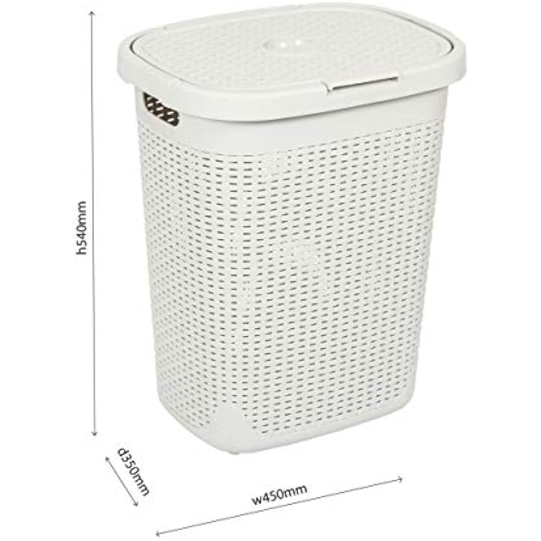 Addis 50L Faux Rattan Laundry Hamper – Cream Storage Basket with Lid
