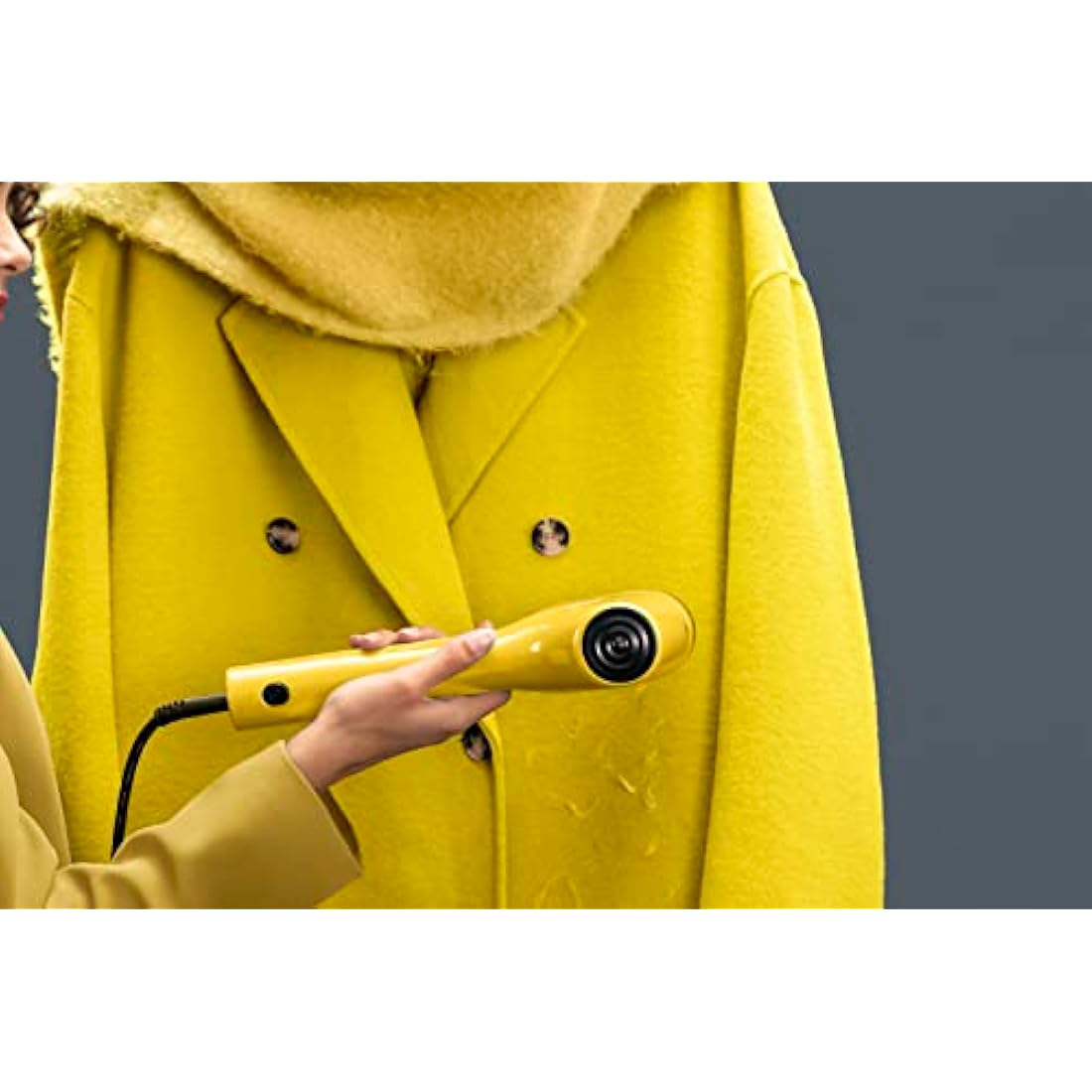 Tefal Pure Pop Handheld Clothes Steamer – Slim Travel Garment Steamer, Yellow
