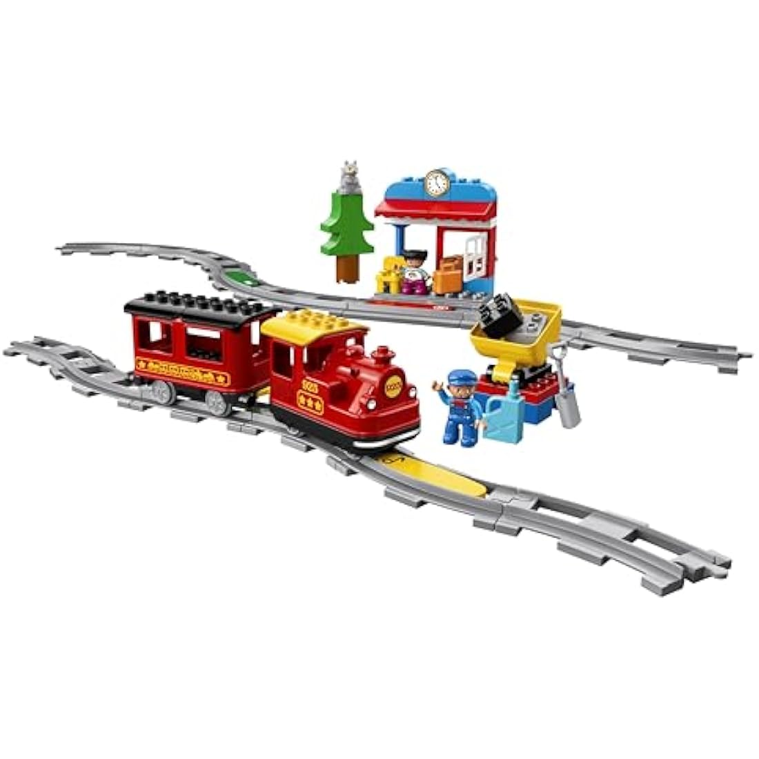 LEGO Steam Train Model Railway Building Blocks Set by