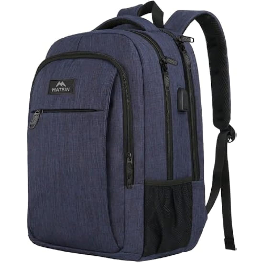 MATEIN 15.6" Travel Laptop Backpack | USB Charging & Anti-Theft - Navy