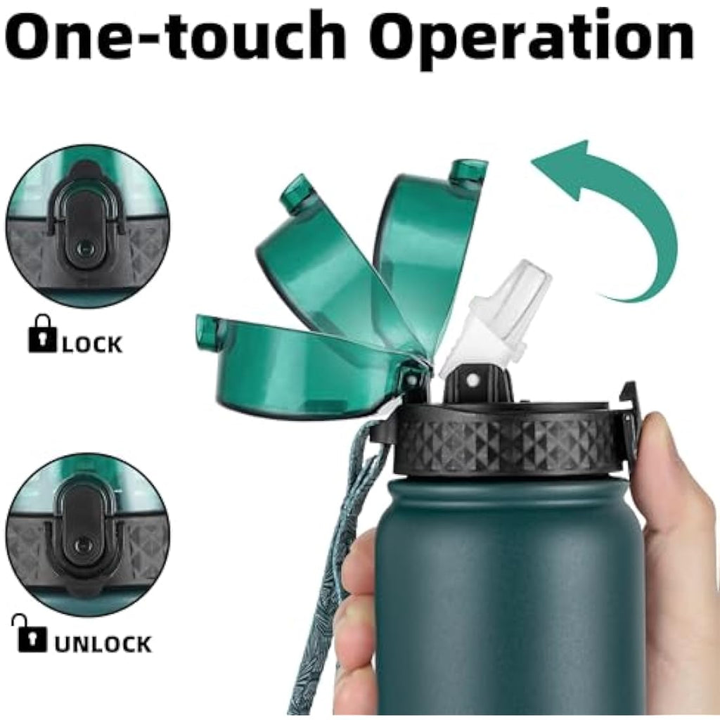 Oldley 1L Stainless Steel Water Bottle – Vacuum Insulated Leakproof Flask