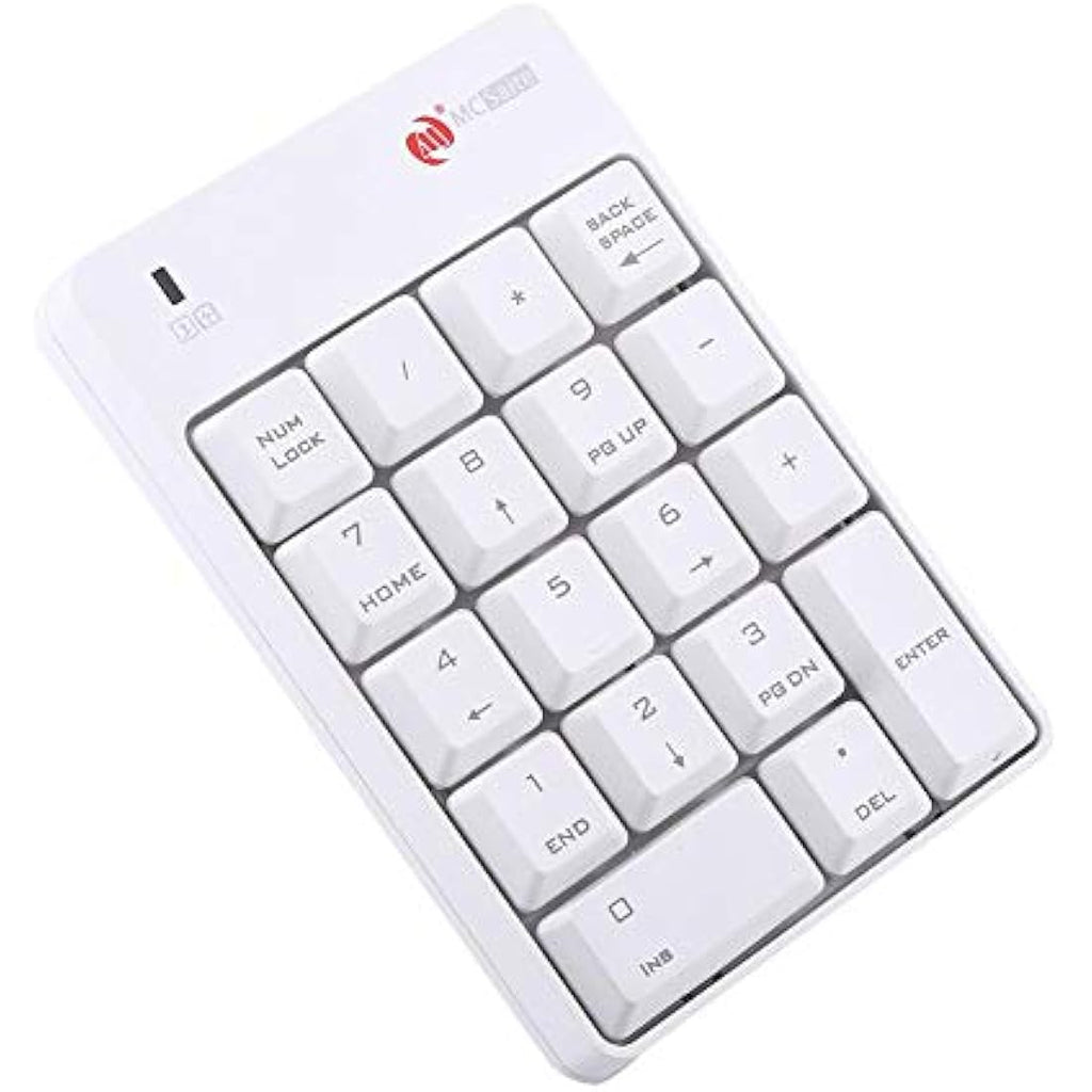 VBESTLIFE Wireless Numeric Keypad – 2.4GHz 18-Key USB Numpad for Laptop