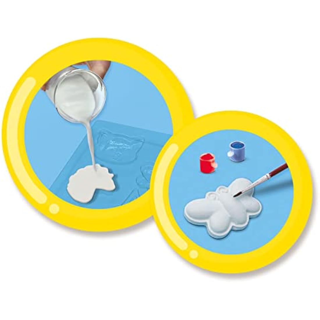 SES Creative Happy Figures Plaster Casting and Painting Kit for Kids