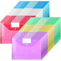 Jolof Store A4 Plastic Wallets – 36 Pack Document Folders with Popper