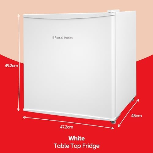 Russell Hobbs 43L Table Top Mini Fridge – White Larder Fridge
