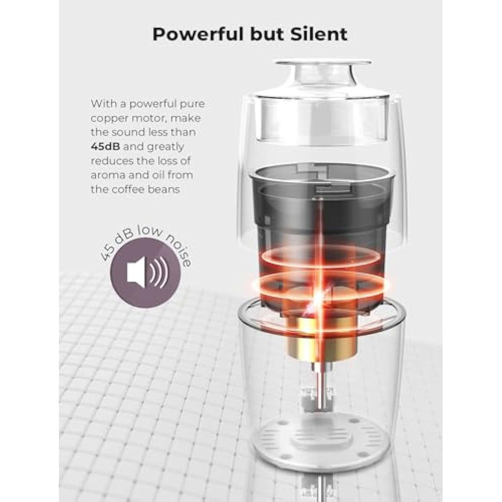 KYG Electric Coffee Grinder – 300W Stainless Steel Spice Mill, 70g Capacity
