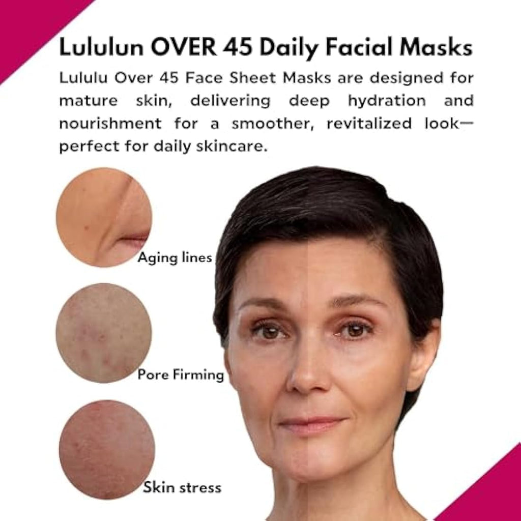 Lululun Over 45 Iris Blue S Face Mask – Anti-Aging Sheet Mask (32pcs)