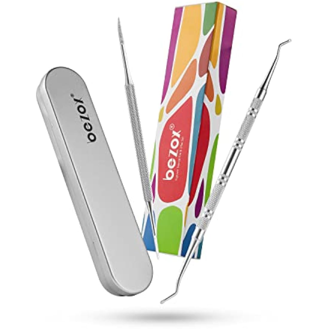 BEZOX Ingrown Toenail File and Lifter Set – Stainless Steel Podiatry Kit
