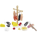 Howa Wooden Sausage and Cheese Toy Food Set - 25 Piece Play Kitchen