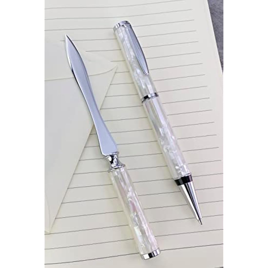 LACHIEVA LUX Mother of Pearl Ballpoint Pen & Letter Opener Gift Set