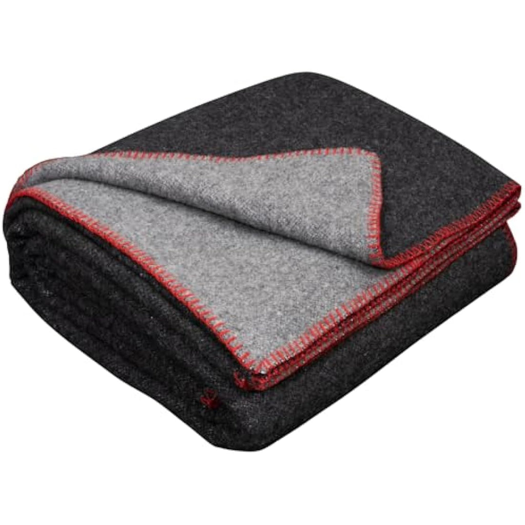 LYHome Merino Wool Travel Blanket – Warm Outdoor Camping Throw, Gray
