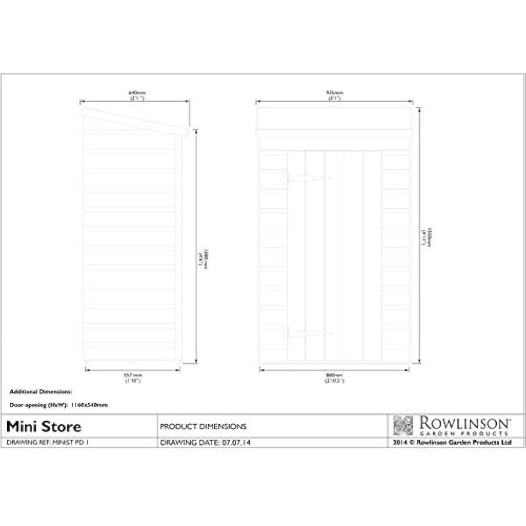 Mini Wooden Garden Storage Shed with Shiplap Cladding