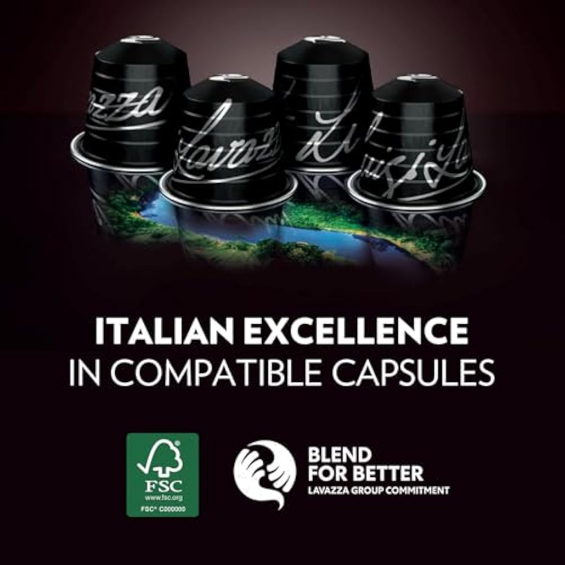 Lavazza Espresso Maestro Ristretto - 100 Nespresso Compatible Capsules