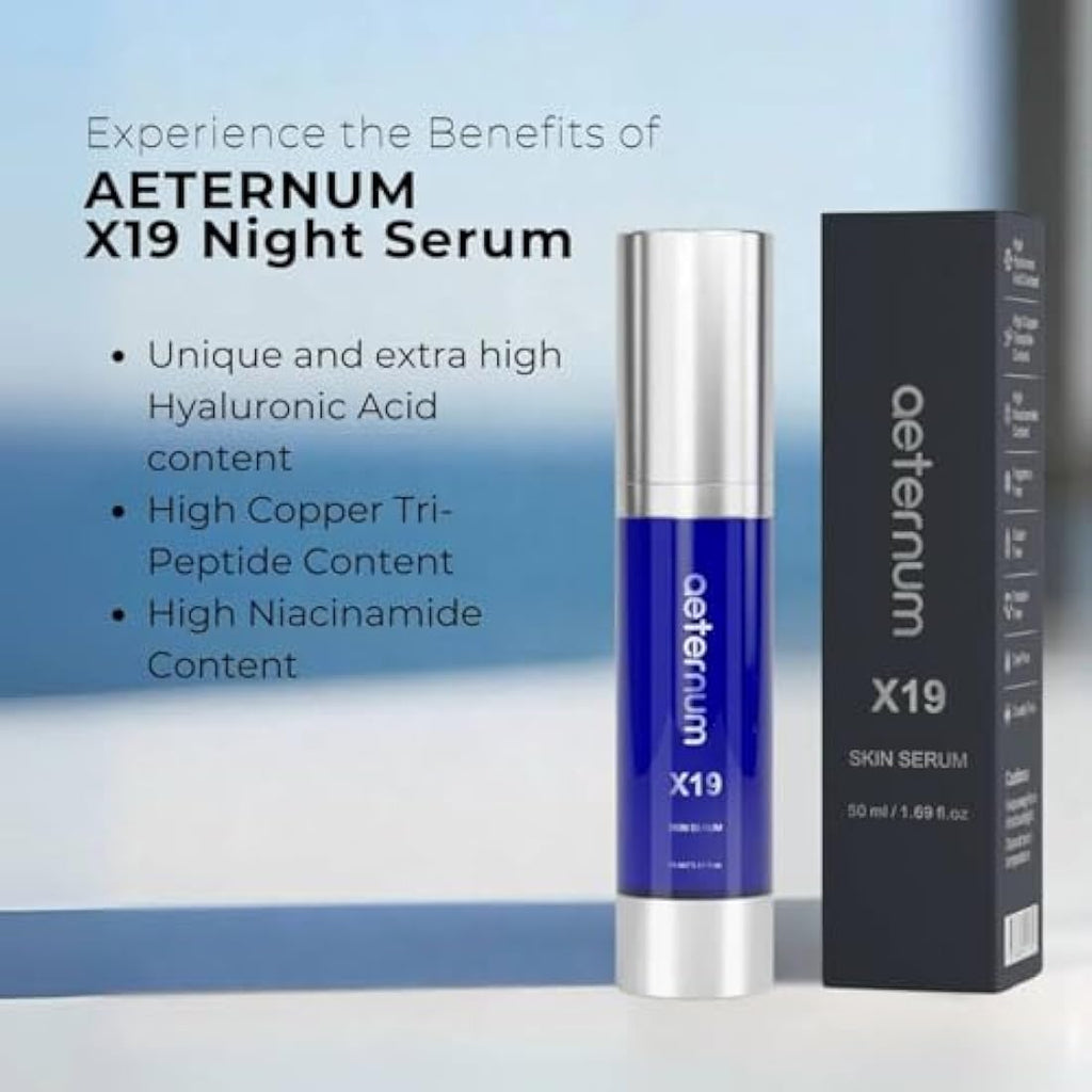 Aeternum X19 Hyaluronic Acid Face Serum with Copper Peptide & Niacinamide