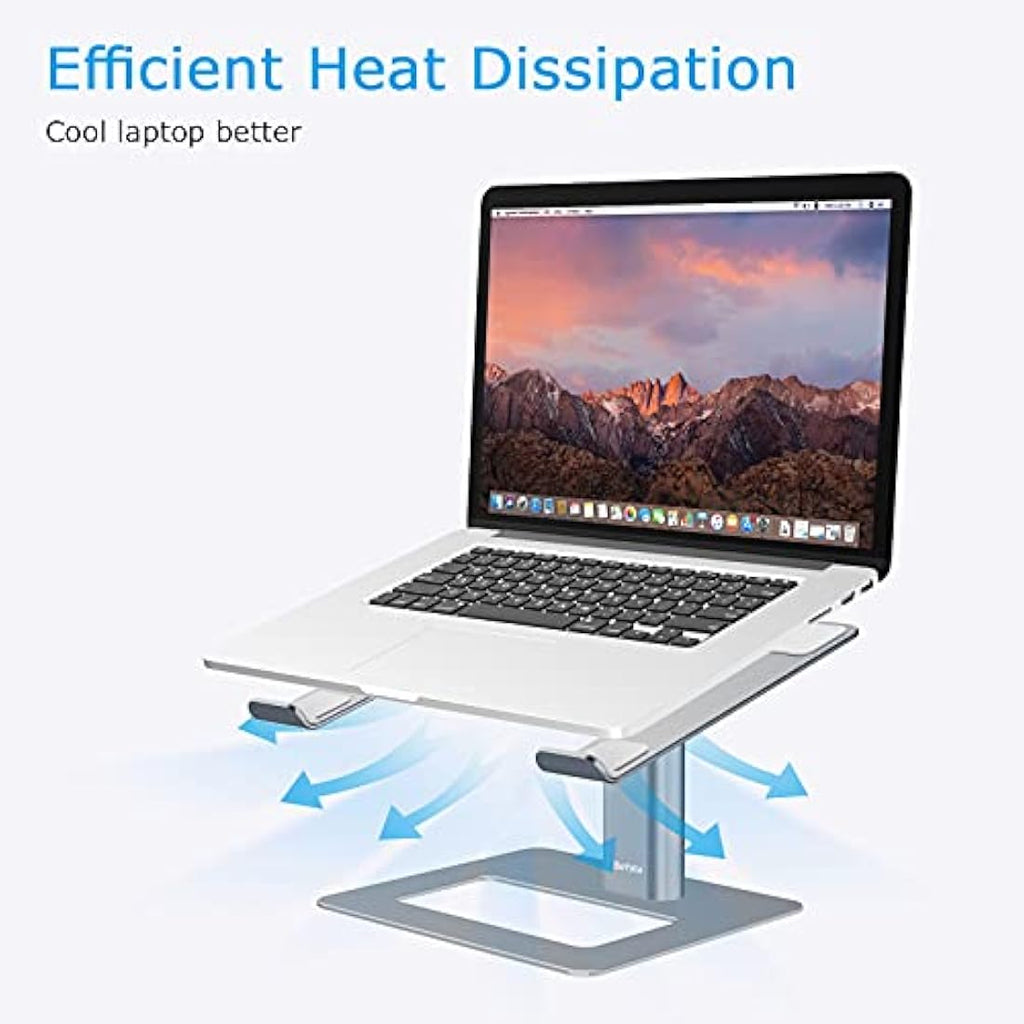 BoYata Laptop Stand – Height Adjustable Ergonomic Cooling Riser for 10-17"