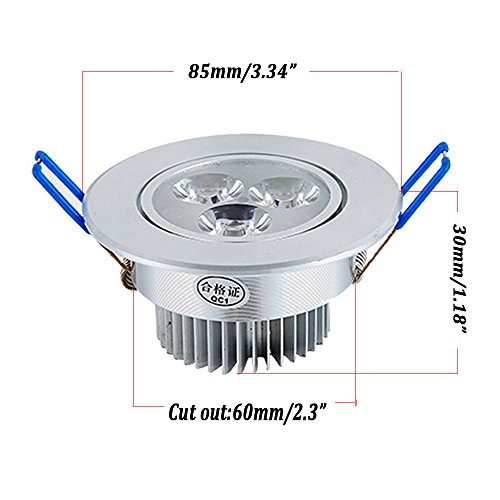 Pocketman 3W LED Recessed Ceiling Downlights - Cool White - 10 Pack