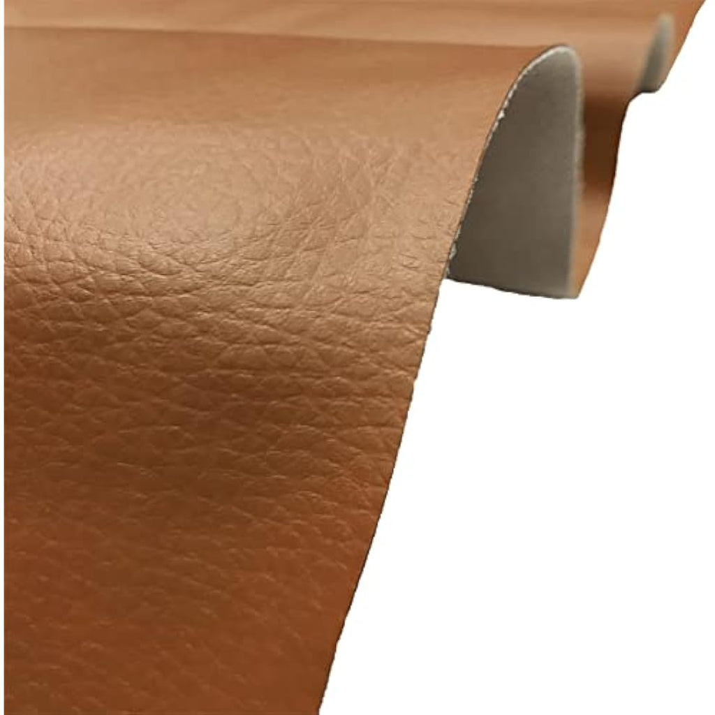 A-Express Grained Faux Leather Fabric | Heavy Duty Upholstery - Light Brown