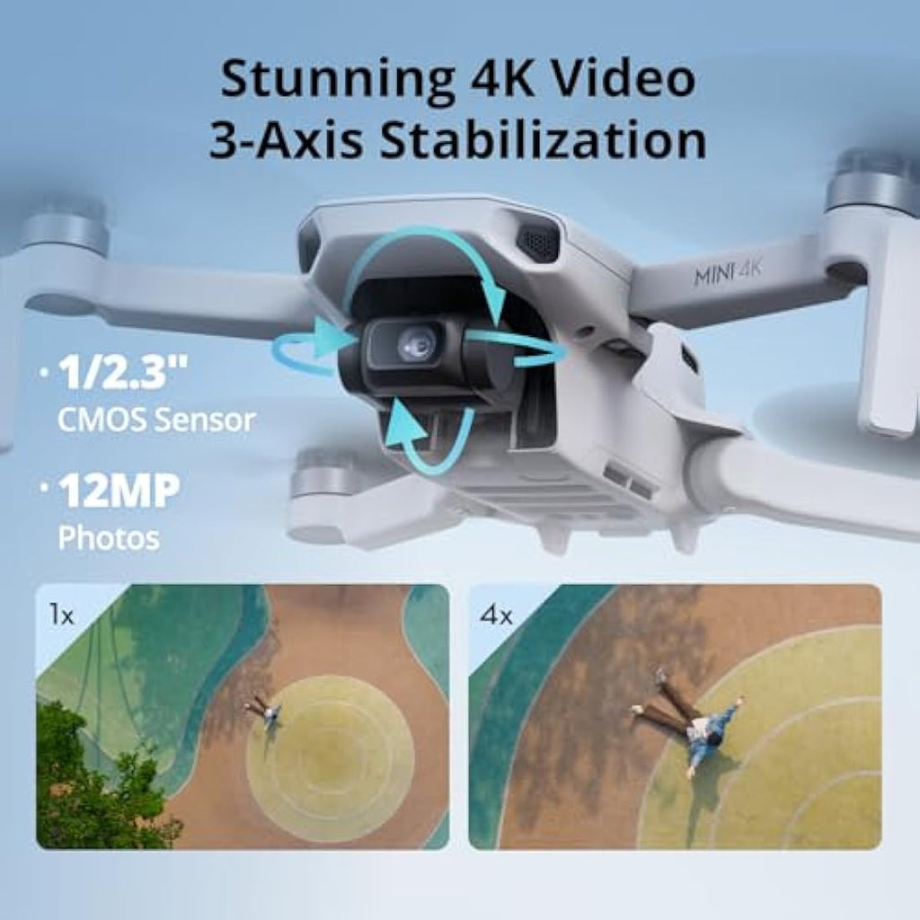 DJI Mini 4K Drone – 3-Axis Gimbal Camera with 10km Video Transmission