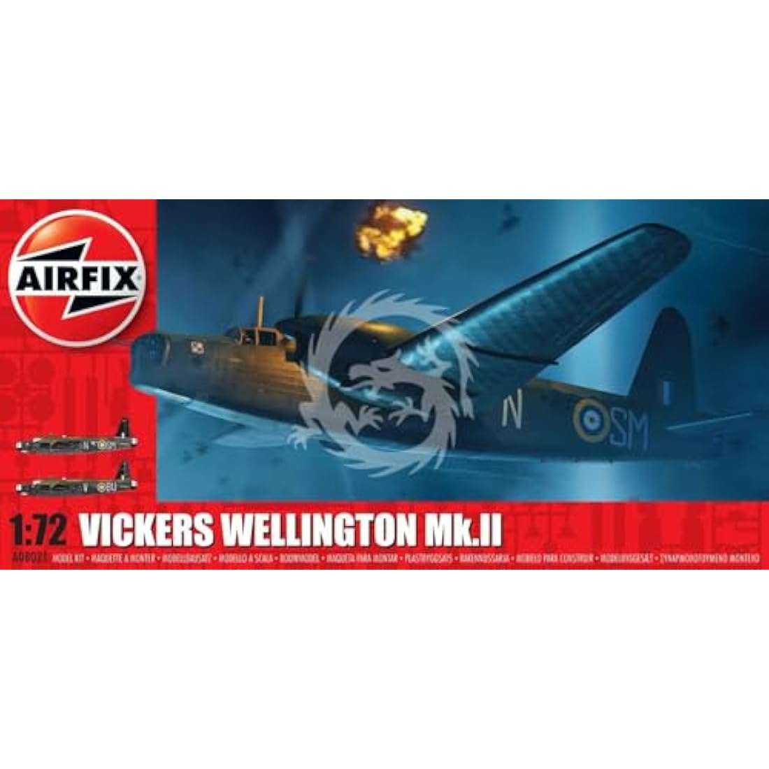 Airfix Vickers Wellington Mk.II 1:72 Scale Aircraft Model Kit A08021