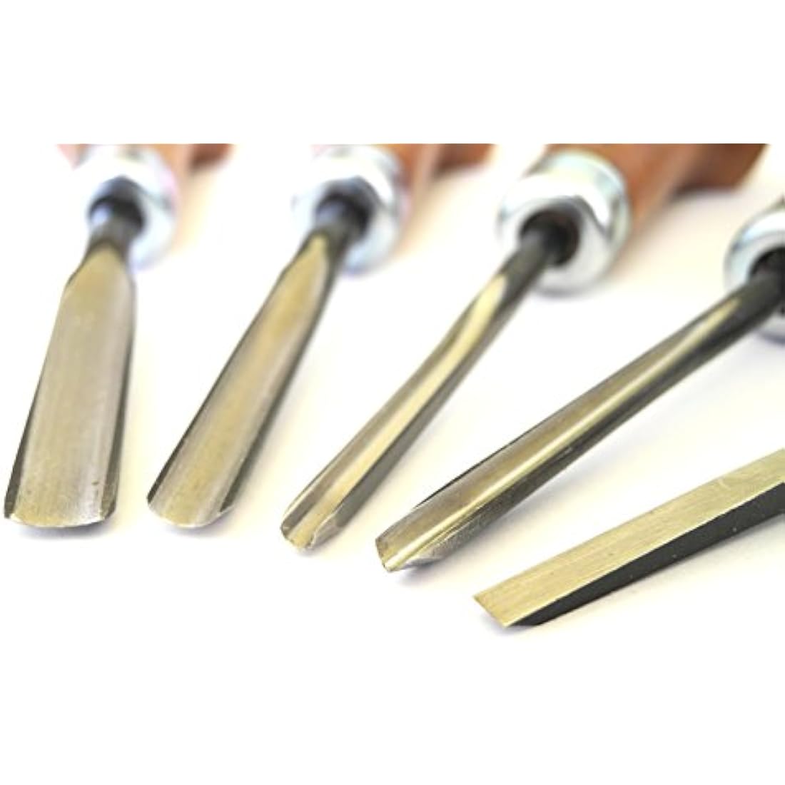 Narex Palm Wood Carving Chisel Set | 5-Piece Chrome-Vanadium Steel
