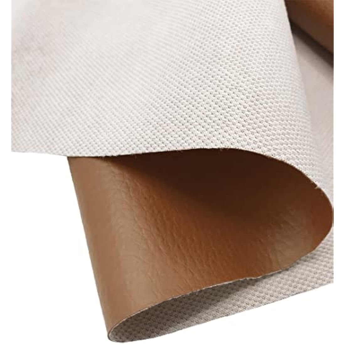 A-Express Grained Faux Leather Fabric | Heavy Duty Upholstery - Light Brown