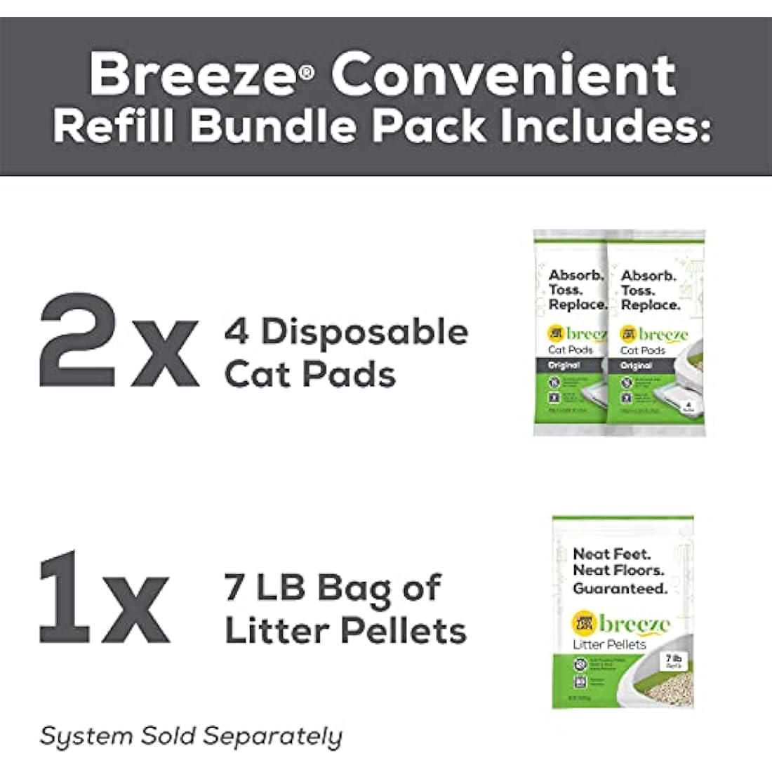 Purina Tidy Cats Breeze Litter System Refill Bundle: Pellets & Pads