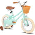 STITCH Girls Bike with Training Wheels and Basket - 14 Inch Kids Bicycle