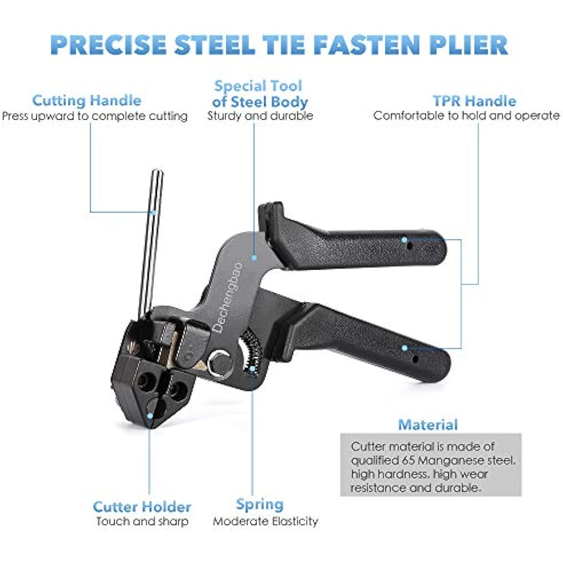 Jolof Store Stainless Steel Cable Tie Gun – Metal Zip Tie Cutter Tool