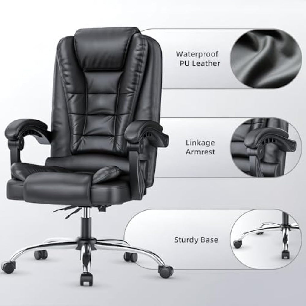 Naspaluro Ergonomic Executive Office Chair – High Back PU Leather Desk Chair