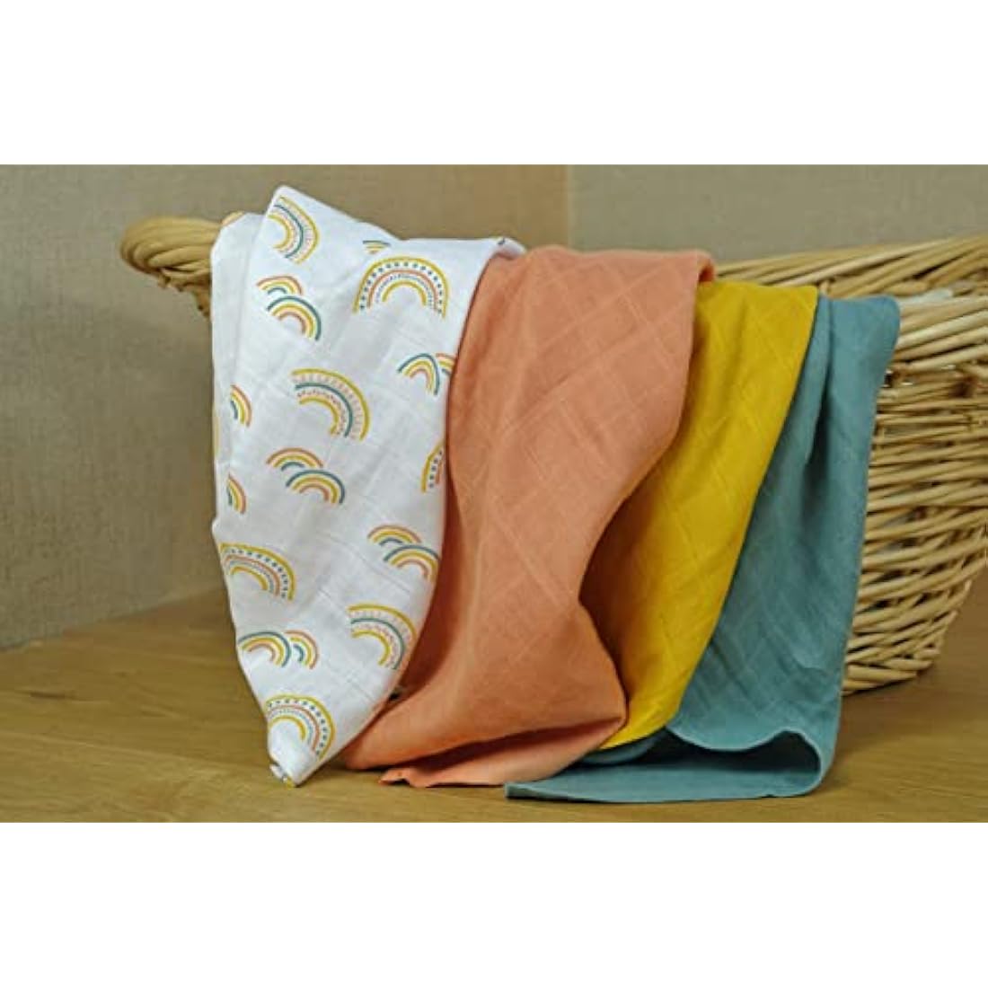 MuslinZ Cotton Muslin Squares - 6 Pack Large 70x70cm Burp Cloths