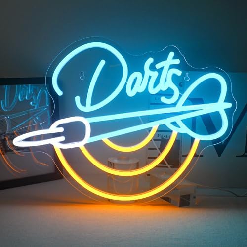 Horseneon Dartboard Neon Sign – LED Wall Decor for Bar and Game Room