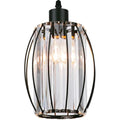 Black Crystal Cylinder Lampshade for Ceiling & Bedside