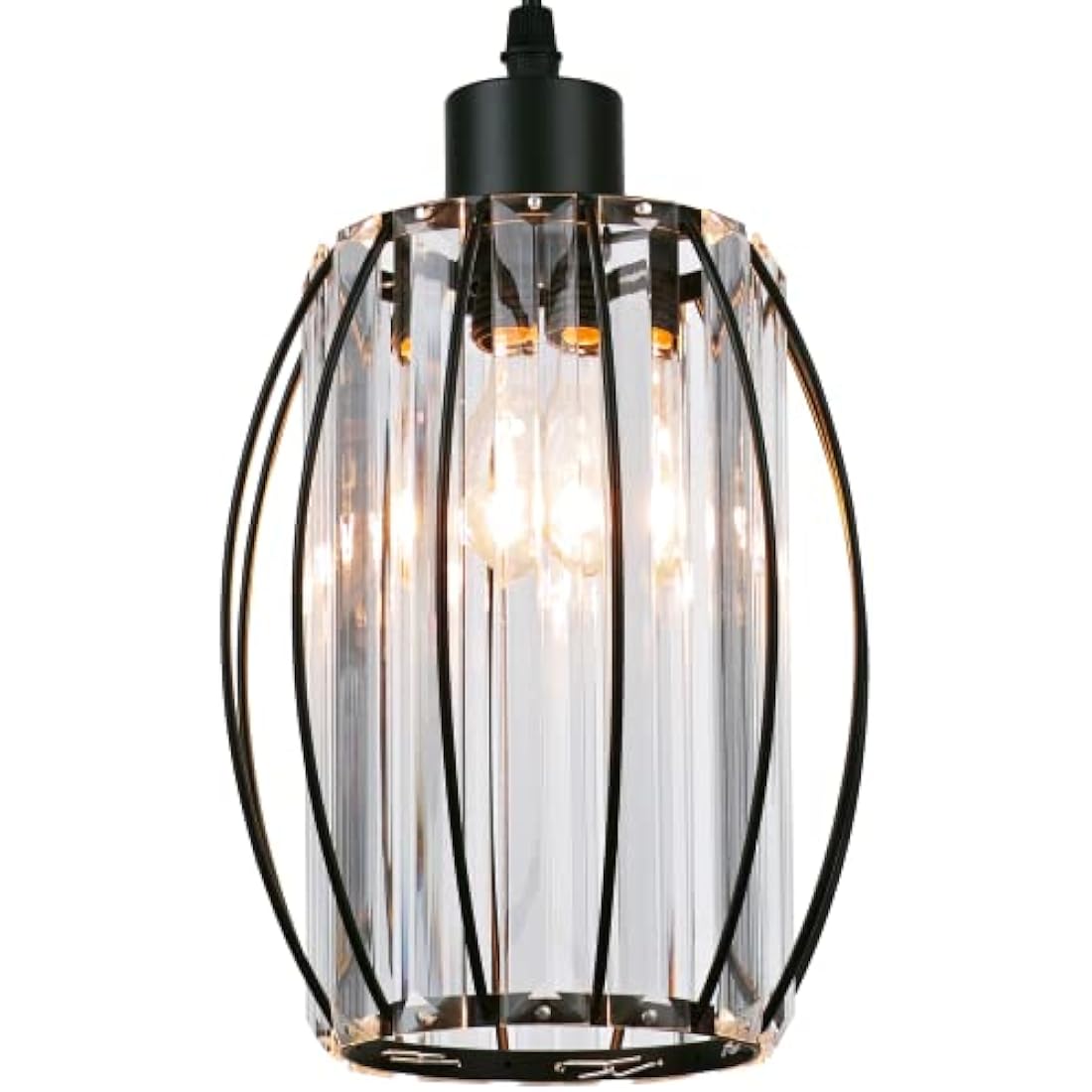 Black Crystal Cylinder Lampshade for Ceiling & Bedside