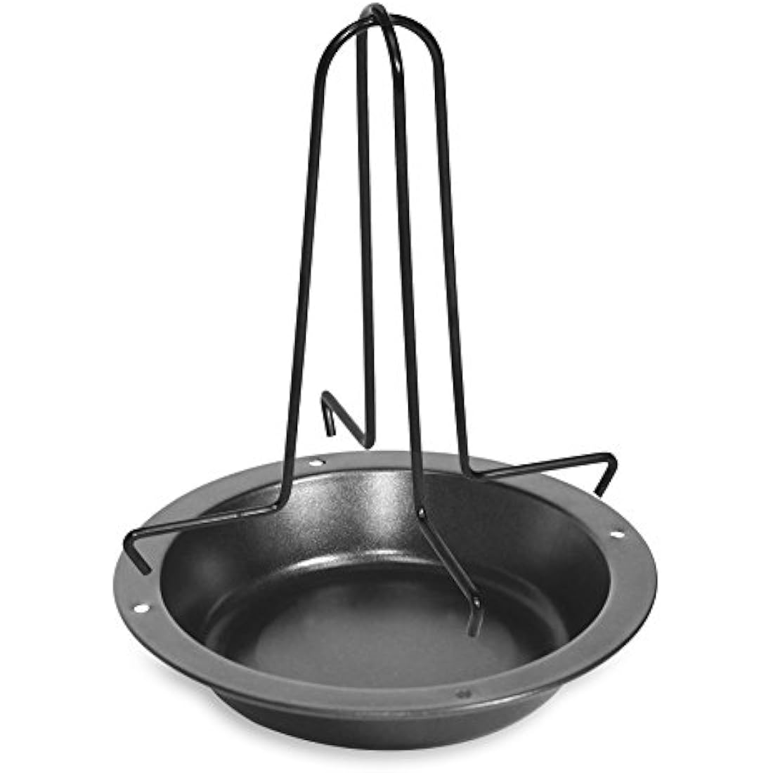 Fackelmann Vertical Chicken Roaster – Black Poultry Rack with Drip Pan