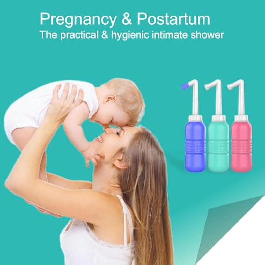 Jolof Store Portable Bidet – 450ml Pink Peri Bottle for Postpartum Care