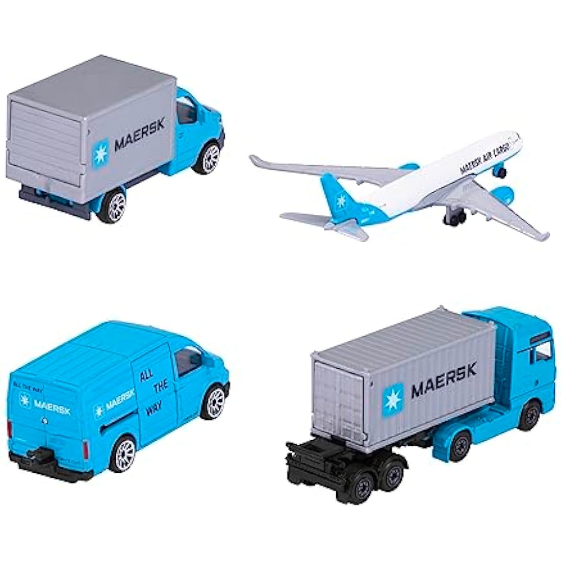 Majorette Maersk Transport Gift Set – 4 Die-Cast Model Vehicles