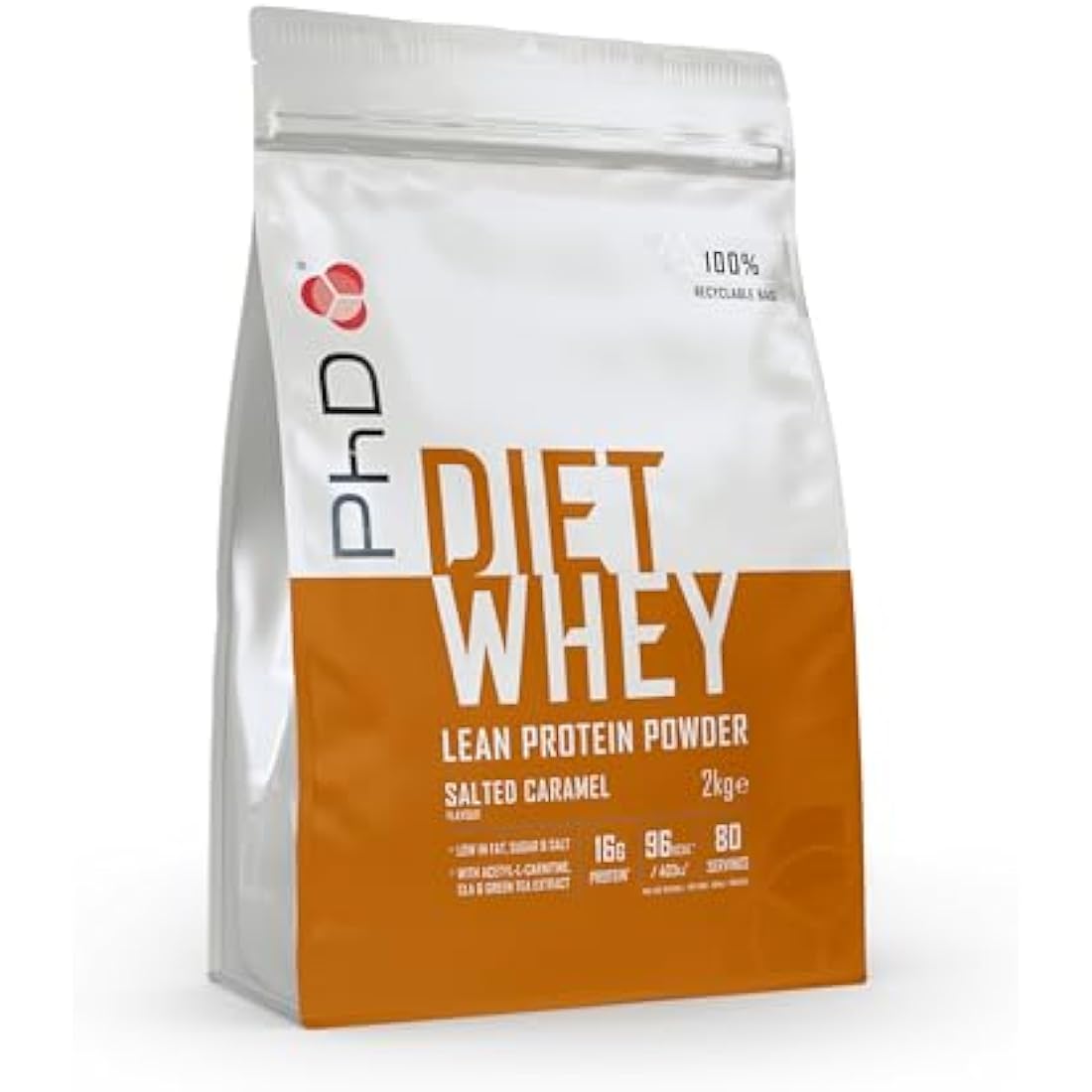 PhD Diet Whey Protein Powder – Salted Caramel Lean Matrix – 2kg