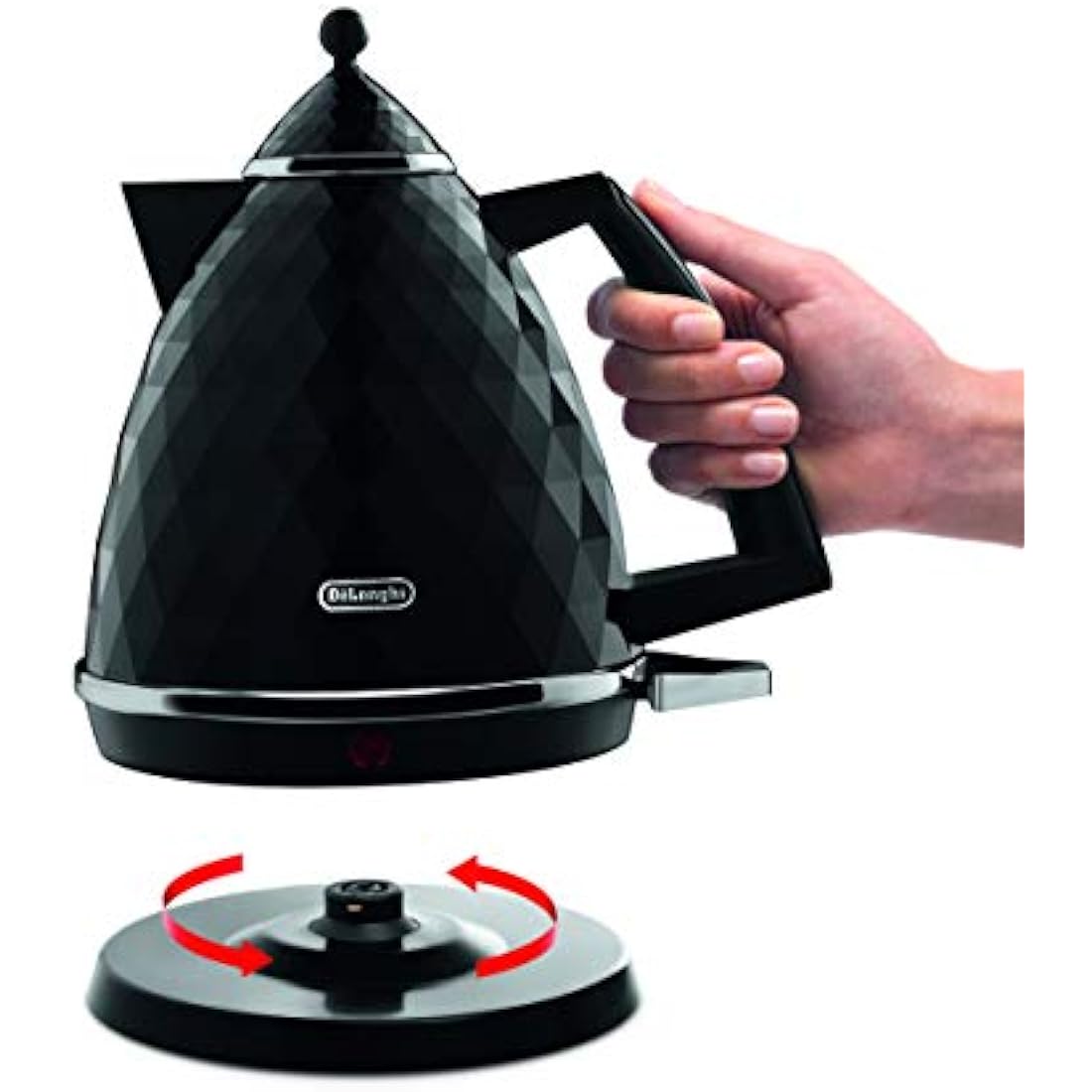 De'Longhi Brilliante Electric Kettle – 1.7L Fast Boil, Black KBJ3001BK