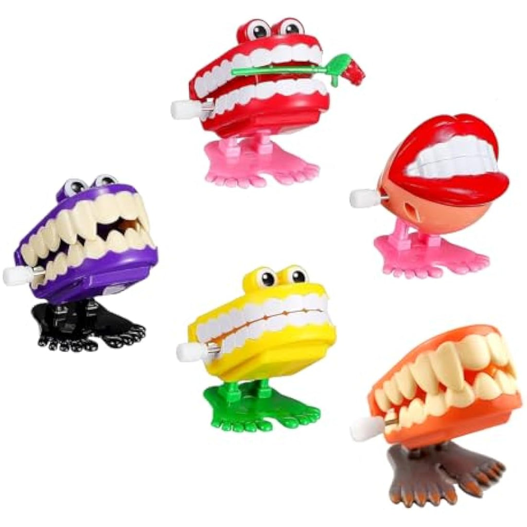 Jolof Store Chattering Teeth Wind Up Toy – 5 Style Novelty Party Favors