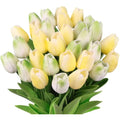 N&T NIETING Real Touch Artificial Tulips – 12Pcs Latex Flowers (Mix Green)